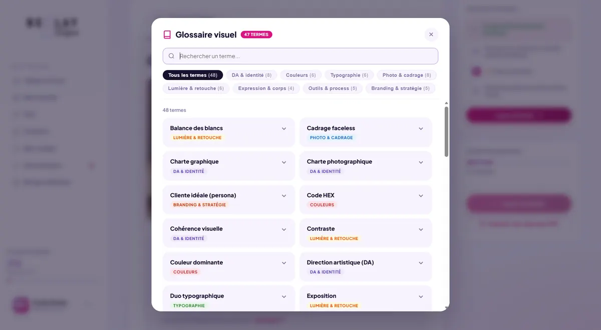 Glossaire visuel 48 termes